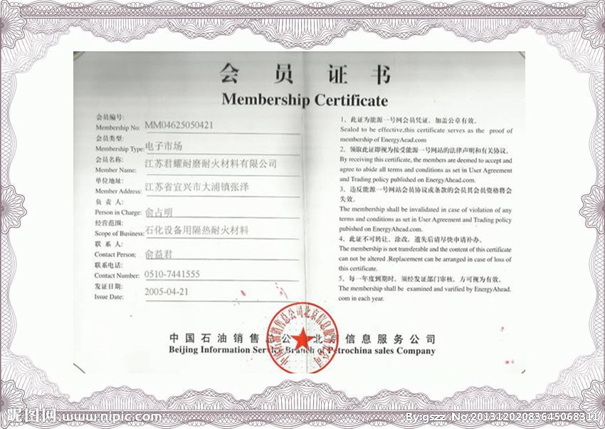 Membership Certificate